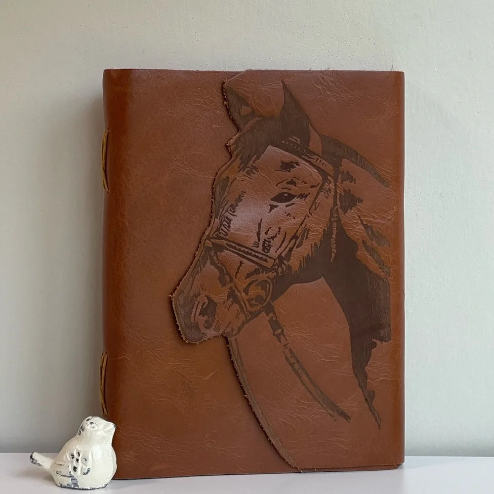 Cracker Barrel Horse Die Cut Leather Journal